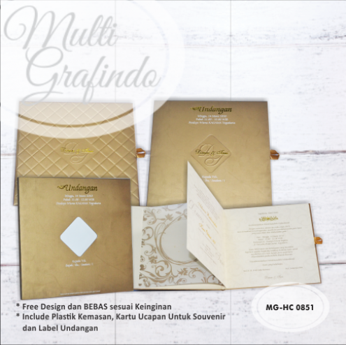 Cetak Undangan Hardcover Full Color 16x16 cm